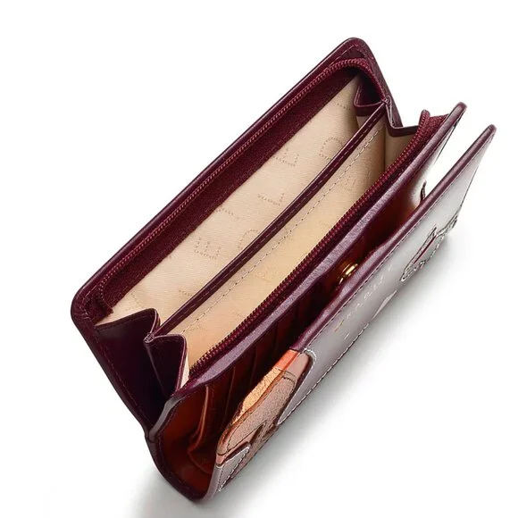 Radley London Scottie Dog Leather Wallet Zip Around Burgundy - Picture 3 of 12